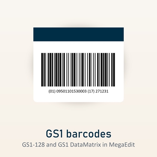 Show details for GS1 Barcodes in MegaEdit