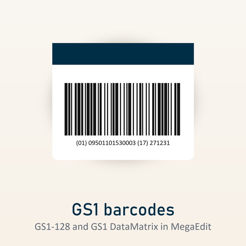 Show details for GS1 Barcodes in MegaEdit